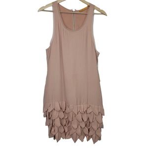 NWT Alice + Oliva Dusty Pink Shift Dress with Petal Ruffle Hem